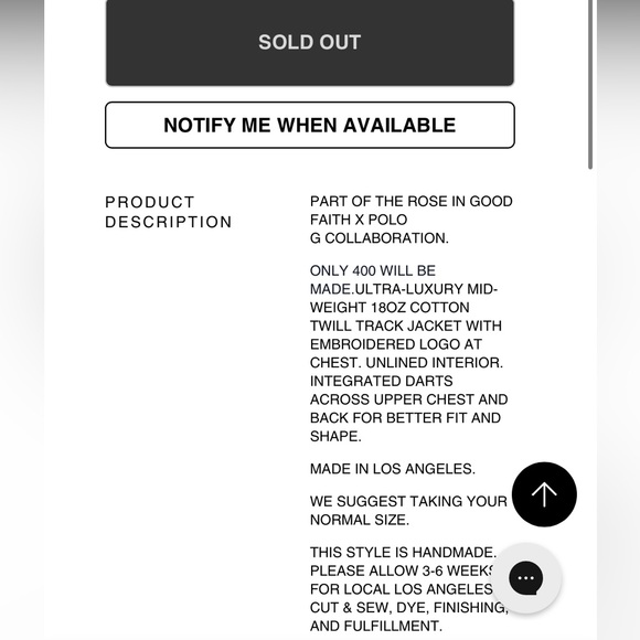 Rose In Good Faith x Polo G TREMANI Jacket (medium) - Picture 16 of 16